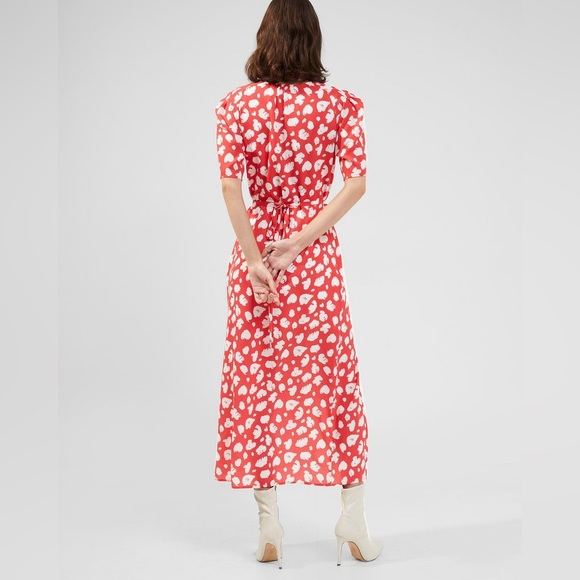 French Connection Midi Dress in Red Smudge Print - Picture 2 of 6